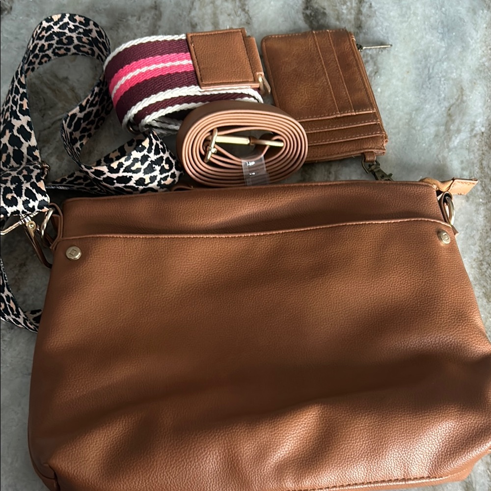 Brown Leather Crossbody Bag